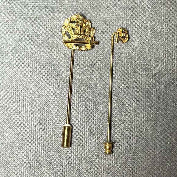 Vintage Hat Pin/Straight Pin Lot With Hat Pin Jewelry Box-Original - Picture 7 of 16